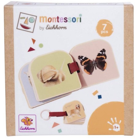 EICHHORN DŘEVO Montessori moje první baby knížka zvířátka