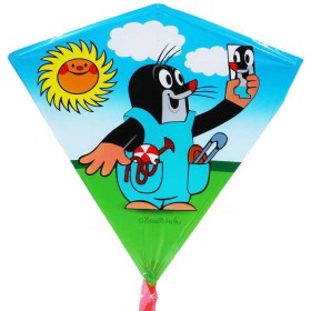 KRTEK (Krteček) Drak létající plastový 68x73cm Krtek a zrcátko