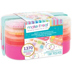 MAKE IT REAL Beads 2-Go korálky v boxu kreativní set výroba dětské bižuterie