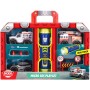 DICKIE Mikro záchranářská vozidla 3ks s baterkou a doplňky na baterie Světlo