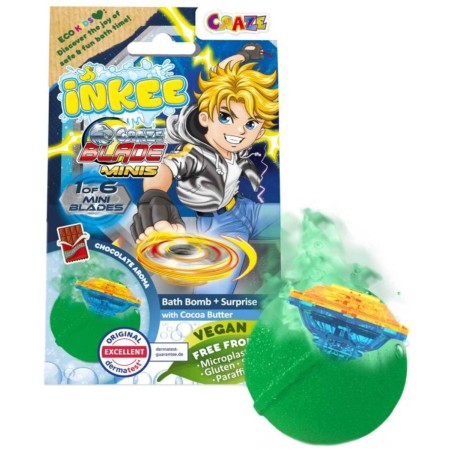 INKEE Šumivá koule do koupele s překvapením Blade Minis s vůní čokolády