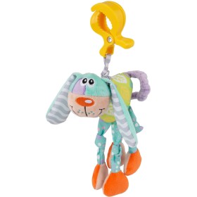 PLAYGRO PLYŠ Baby pejsek vrnící pastelový s klipem pro miminko