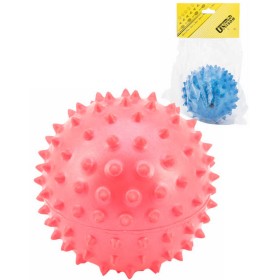 Míček masážní 9cm balónek s bodlinkami gumový 2 barvy v sáčku