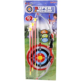 Lukostřelecký set luk s terčem a 3 šípy s přísavkami na kartě plast
