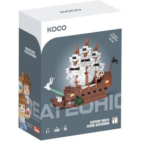 KOCO Stavebnice mini loď Bludný Holanďan 320 dílků plast v krabici