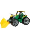 LENA Traktor plastový zelený set se lžící a přívěsem 110cm v krabici