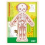 WOODY DŘEVO Puzzle holka naučná skládačka set 13 dílků s podložkou