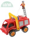 LENA Auto hasičské plastové 29cm aktivní hasiči stříkací vodu set s panáčkem 415