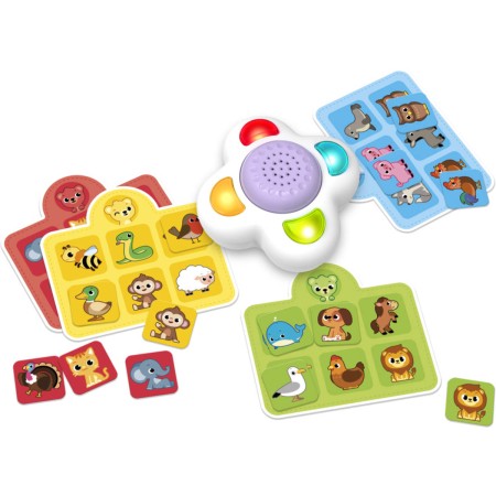 Hra Moje první baby zvukové Bingo zvířátka na baterie Světlo Zvuk