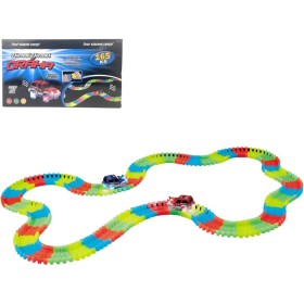 Variabilní dráha svítící ve tmě 165 dílků s autíčkem na baterie LED Světlo