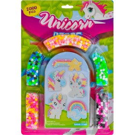 Zažehlovací korálky jednorožec 2000ks holčičí kreativní set s 5 předlohami