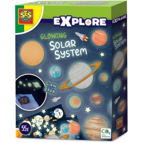 SES CREATIVE Explore Svítící planety dekorace nálepky svítící ve tmě
