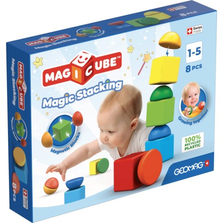 GEOMAG Magicube Stacking baby magnetická stavebnice 8 dílků