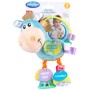 PLAYGRO Baby oslík modrý chrastítko textilní se zrcátkem pro miminko
