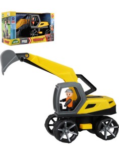 LENA TRUXX 2 auto bagr funkční set s figurkou plast v krabici