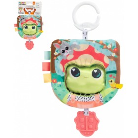 LAMAZE Baby knížka textilní žabička Finlee s kousátkem pro miminko