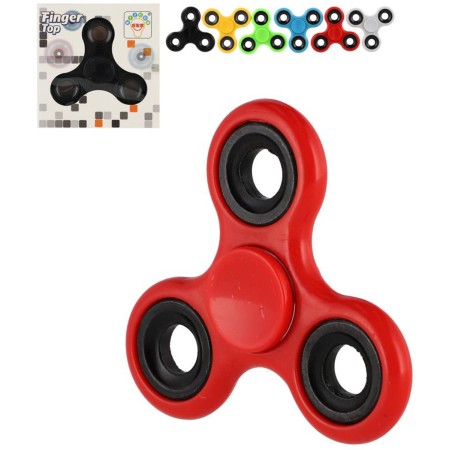 Spinner Finger Top fidget antistresový kov/plast 6 barev v krabičce