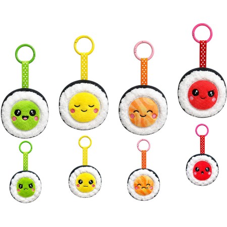 PLYŠ Sushi Kawaii klíčenka 8cm Plush Friends přívěšek na klíče 4 druhy