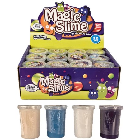 Sliz magický Magic Slime zábavná hmota 4 barvy v kelímku