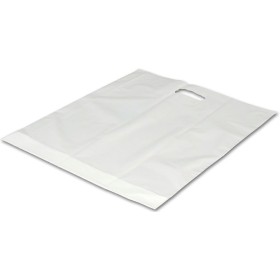 Taška igelitová velká s průhmatem bílá 54 x 59cm