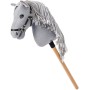 PLYŠ Kůň na tyči 73cm Hobby Horse Apollo šedý provázková hříva