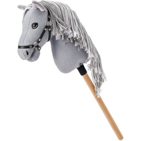 PLYŠ Kůň na tyči 73cm Hobby Horse Apollo šedý provázková hříva