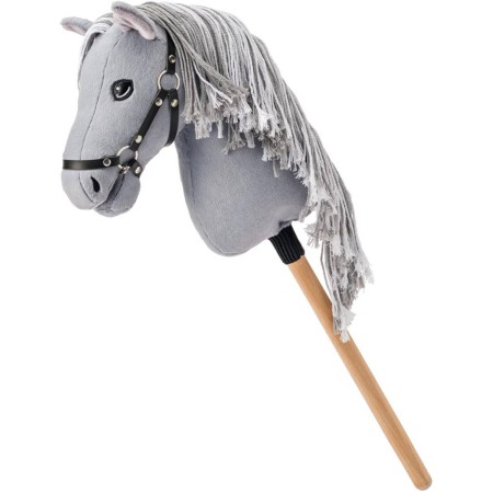 PLYŠ Kůň na tyči 73cm Hobby Horse Apollo šedý provázková hříva