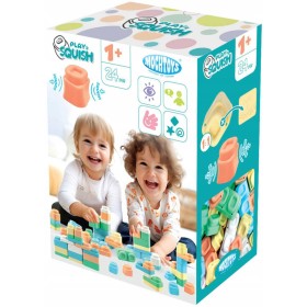 Stavebnice Play&Squish baby kostky silikonové 24ks měkké mačkací