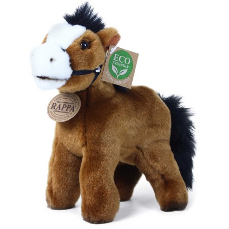 PLYŠ Kůň s ohlávkou hnědý 20cm Eco-Friendly *PLYŠOVÉ HRAČKY*