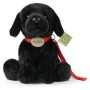 PLYŠ Pes labrador černý 28cm sedící s vodítkem Eco-Friendly *PLYŠOVÉ HRAČKY*