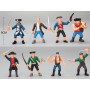 Piráti se zbraněmi plastové akční figurky 9cm set 8ks v sáčku