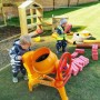 WADER Dětská míchačka Construct žlutá s přilbou a zednickým nářadím 50649