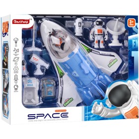 Raketoplán herní set s kosmonautem a doplňky na baterie Světlo Zvuk