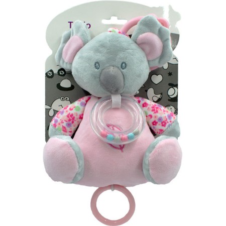 PLYŠ Usínaček koala růžová 18cm na natažení s melodií *PLYŠOVÉ HRAČKY*