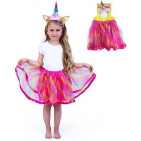 KARNEVAL Šaty tutu sukně 3-10 let (104-146cm) s čelenkou jednorožec *KOSTÝM*