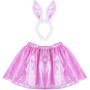 KARNEVAL Šaty zajíček set tutu sukně s čelenkou 3-10 let (104-146cm) *KOSTÝM*