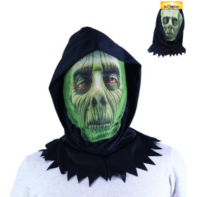 KARNEVAL Maska zelená textilní halloween *KARNEVALOVÝ DOPLNĚK*