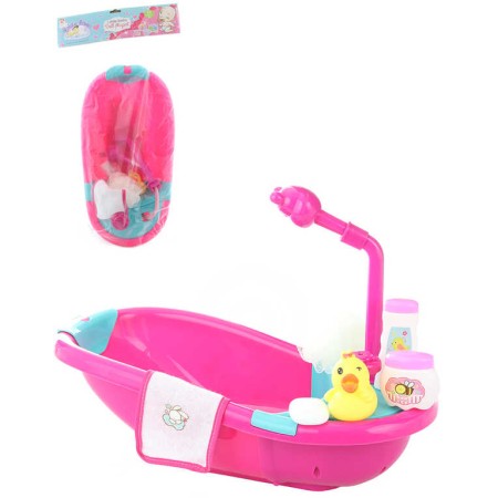 Vanička se sprchou a toaletními potřebami herní set pro panenku miminko