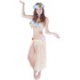 KARNEVAL Šaty sukně Hawaii 72cm přírodní s květinami *KOSTÝM*