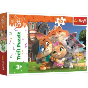 TREFL PUZZLE 44 Koček Přátelství v zemi koček 27x20cm skládačka 30 dílků