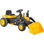 PILSAN Traktor auto šlapací žlutý 125×51×51cm buldozer s přední lžící