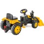 PILSAN Traktor auto šlapací žlutý 125×51×51cm buldozer s přední lžící