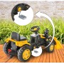 PILSAN Traktor auto šlapací žlutý 125×51×51cm buldozer s přední lžící