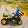 PILSAN Traktor auto šlapací žlutý 125×51×51cm buldozer s přední lžící