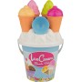 ANDRONI Výroba zmrzliny a cupcake set kyblík s formičkami na písek 14ks 2 barvy