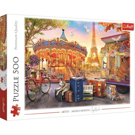 TREFL PUZZLE Prázdniny v Paříži 48x34cm 500 dílků skládačka v krabici