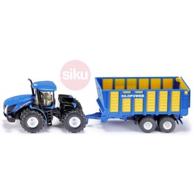 SIKU Traktor modrý New Holland set s přívěsem Joskin 1:50 model kov 1947