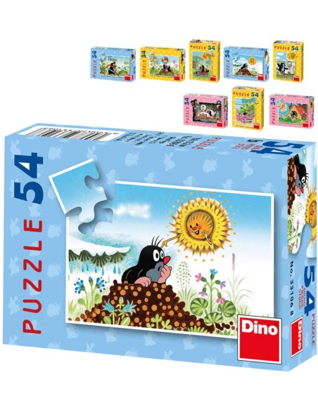 DINO Minipuzzle 54 dílků Krtek (Krteček) 20x13cm 8 druhů skládačka