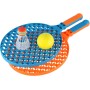 Soft líný tenis / badminton set 2 barevné pálky s míčkem a košíčkem 2v1