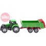 SIKU Model traktor s vlekem zelený  kov